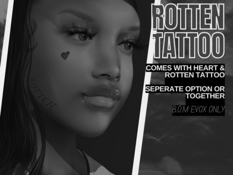 Second Life Marketplace - Rotten Face Tattoo Evox - DEMO